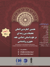 Poster of 7th Congress on Interdisciplinary Researches in Islamic Humanities, Jurisprudence, Law and Psychology