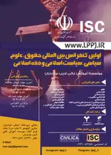 Poster of 1st international conference on law, political science, Islamic politics and Islamic jurisprudence