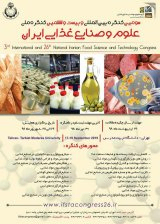 Poster of 3rd International and 26th National Iranian Food Science and Technology Congress