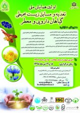 Poster of 1st National Conference on Nutrition and Environmental Issues of Medicinal and Aromatic Plants