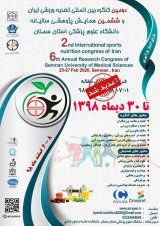 Poster of 2nd international sports nutrition congress of iran and 6th annual research congress of semnan university of medical sciences