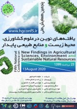 Poster of Fifth National Conference on New Findings in Agricultural Sciences, Environment and Sustainable Natural Resources