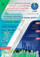 Poster of 7 th International Congress of Developing Agriculture, Natural Resources, Environment and Tourism of Iran