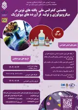 Poster of The first national conference on new findings in microbiology and the production of biological products