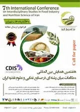 The 7th International Conference on Interdisciplinary Studies in Food Industry and Nutrition Sciences of Iran