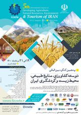Poster of 5th International Congress of Developing Agriculture, Natural Resources, Environment and Tourism of Iran