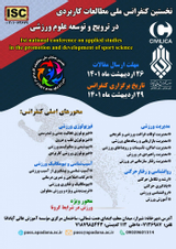 Poster of First National Conference on Applied Studies in the Promotion and Development of Sports Science