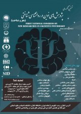 Poster of First National Conference on New Researchs in Cognitive Psychology 