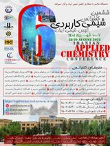Poster of Sixth Conference on Applied Chemistry of the Iranian Chemistry Association