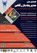 Poster of National Conference on Business Administration with an emphasis on supporting Iranian goods and services