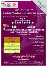 Poster of Seventh National Genetic Counseling Seminar and its role in preventing disabilities