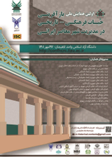 Poster of The first national conference on recreating cultural-historical life in contemporary Iranian city management